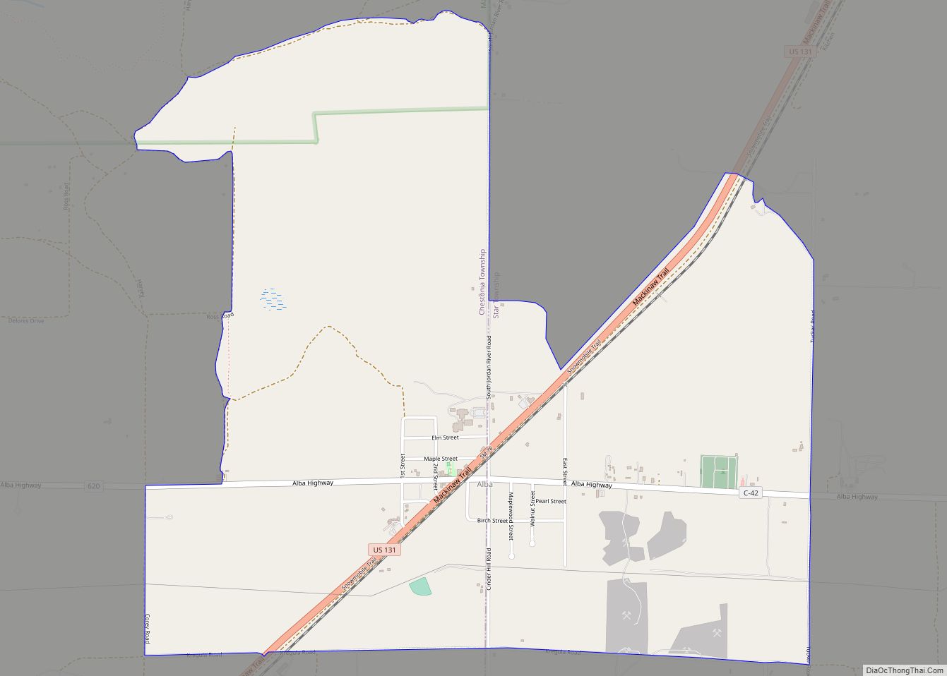 Map of Alba CDP