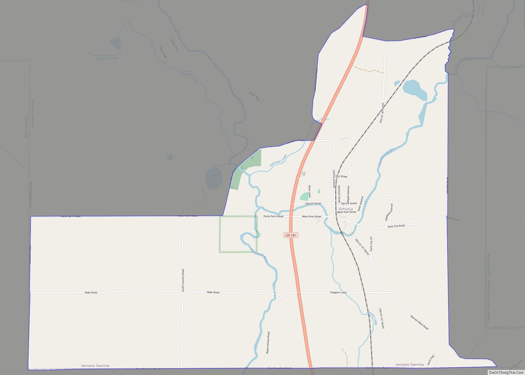 Map of Amasa CDP