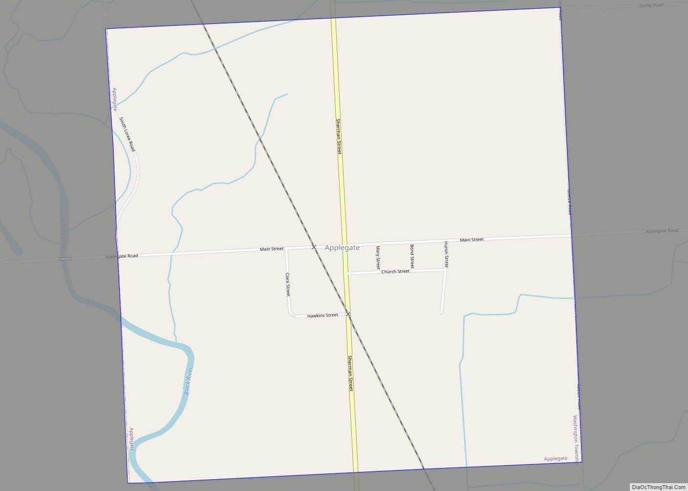 Map of Applegate village