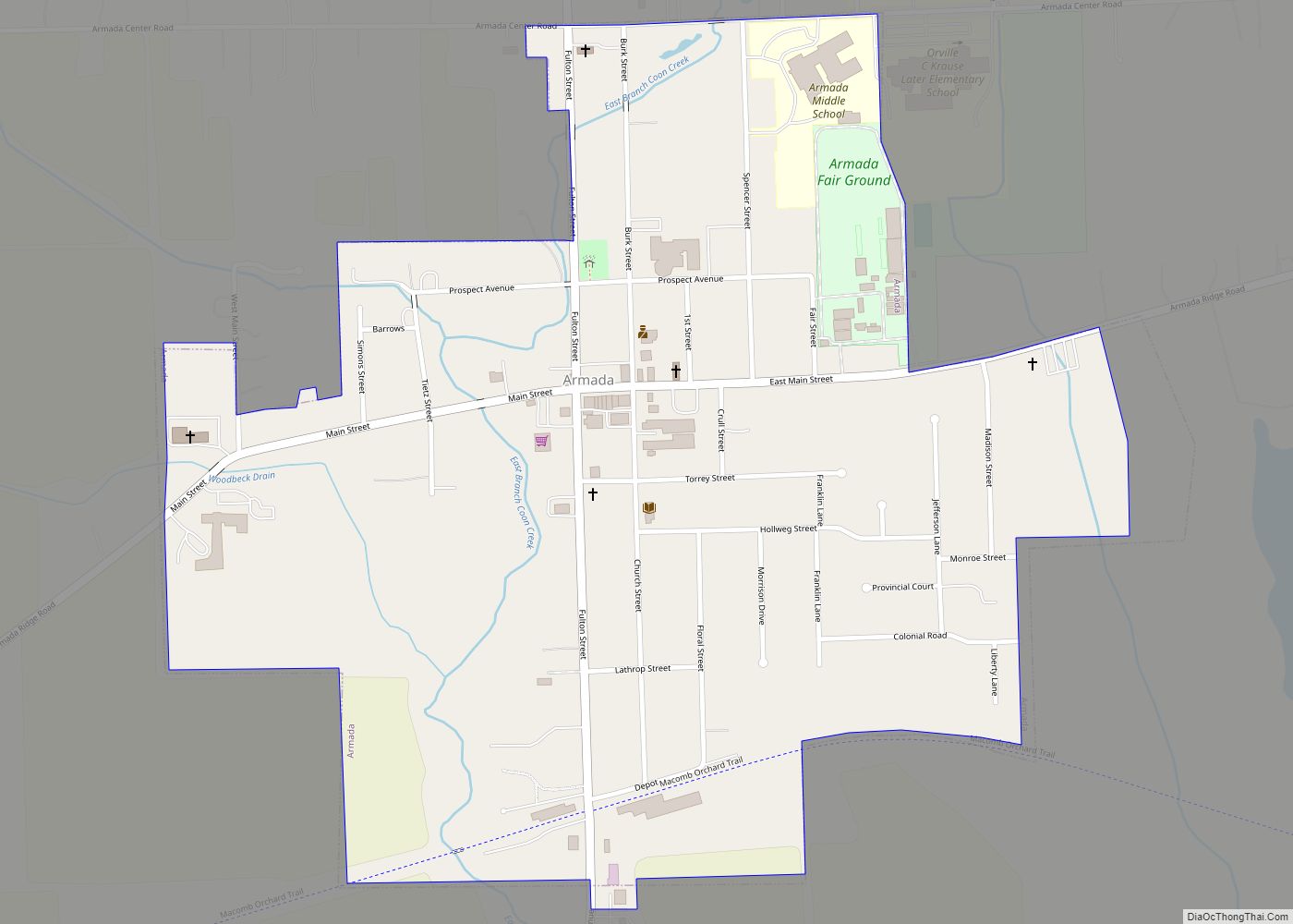 Map of Armada village