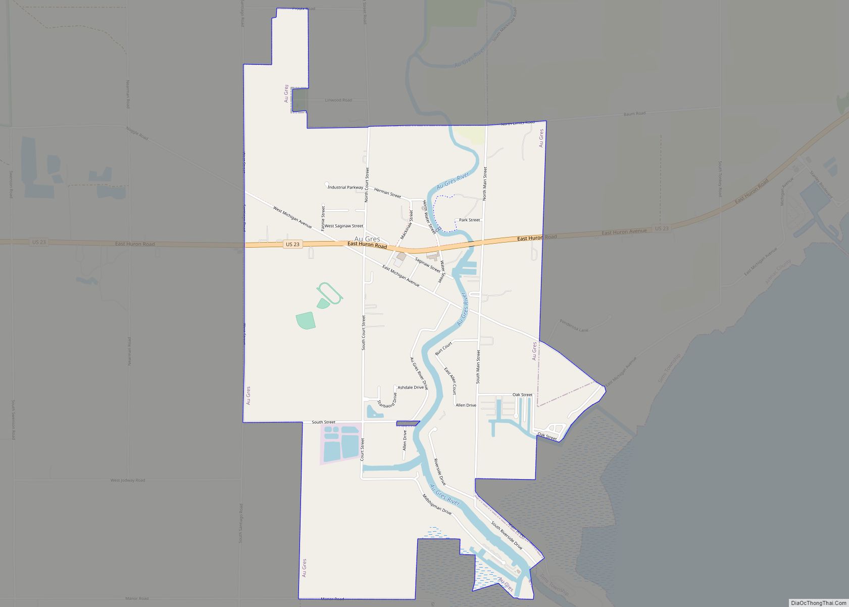 Map of Au Gres city