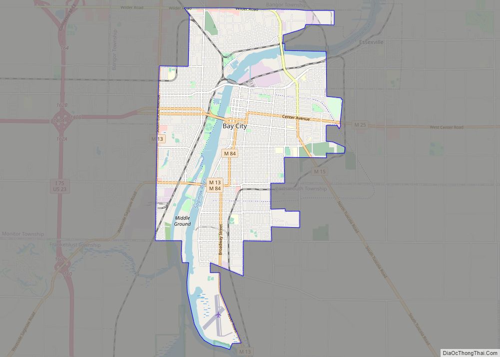 Map of Bay City city