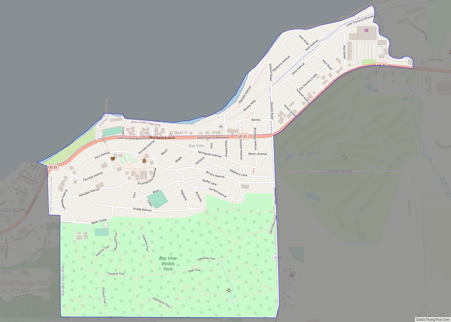 Map of Bay View CDP