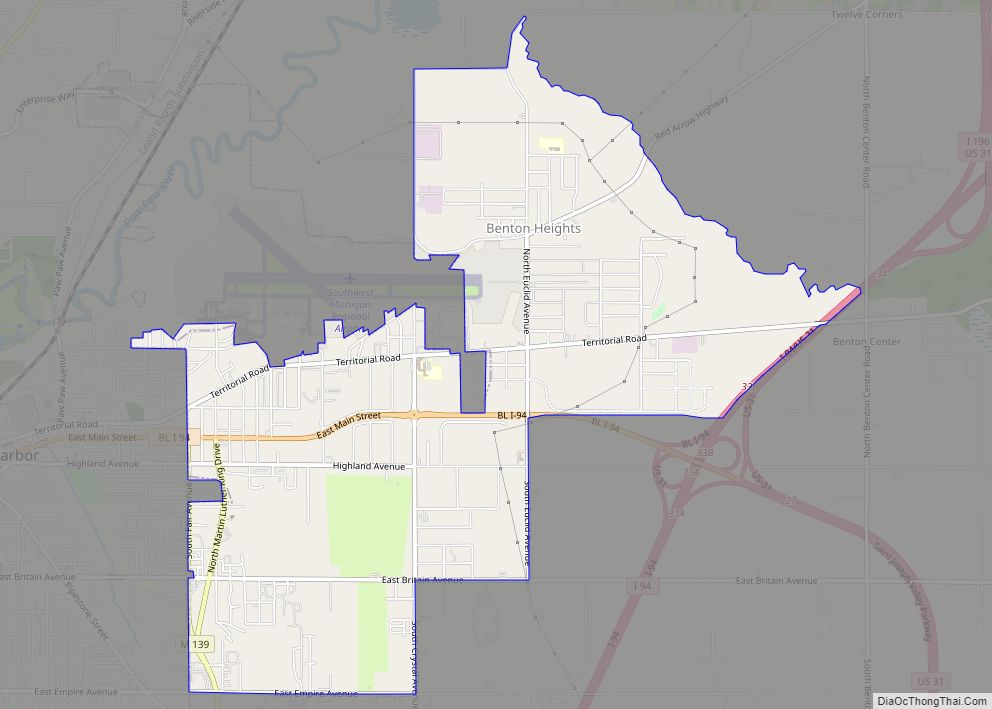 Map of Benton Heights CDP