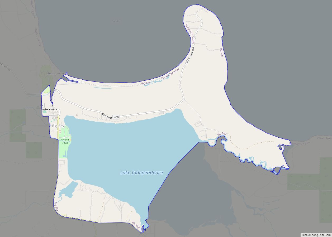 Map of Big Bay CDP