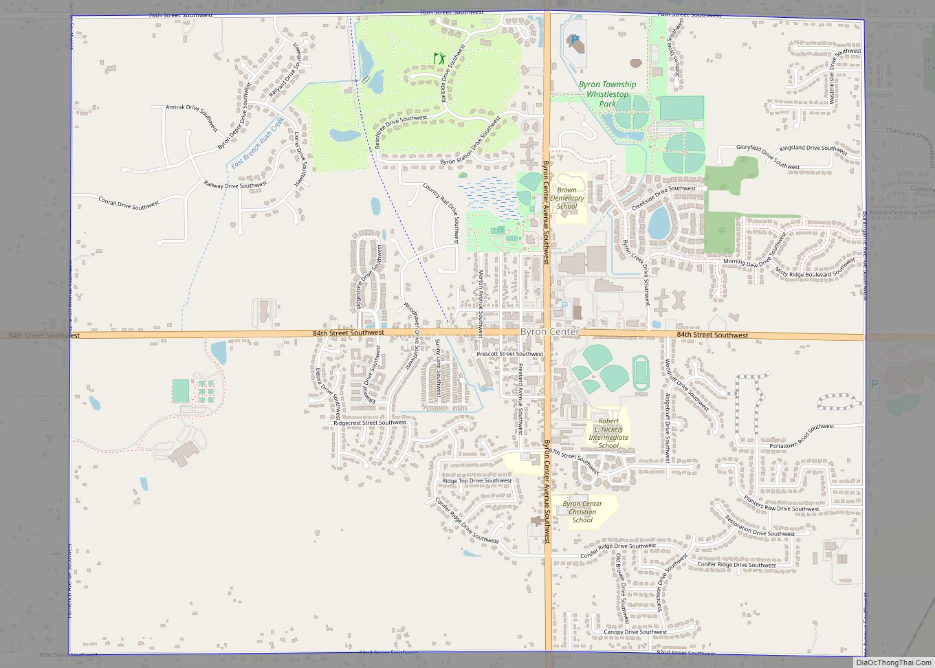 Map of Byron Center CDP