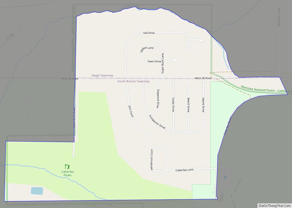 Map of Caberfae CDP