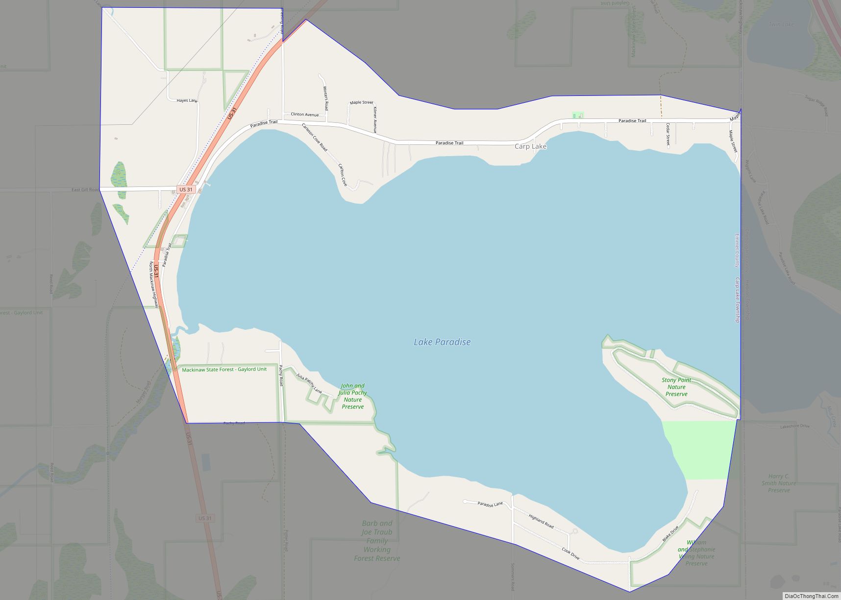 Map of Carp Lake CDP