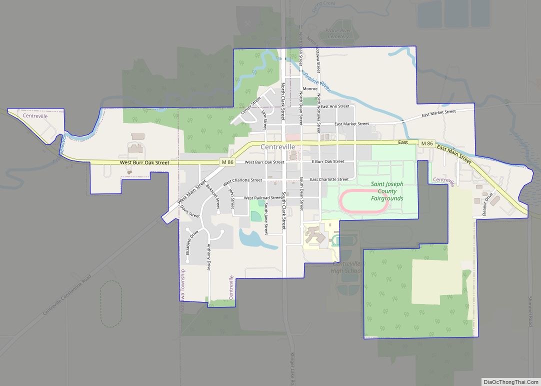 Map of Centreville village, Michigan
