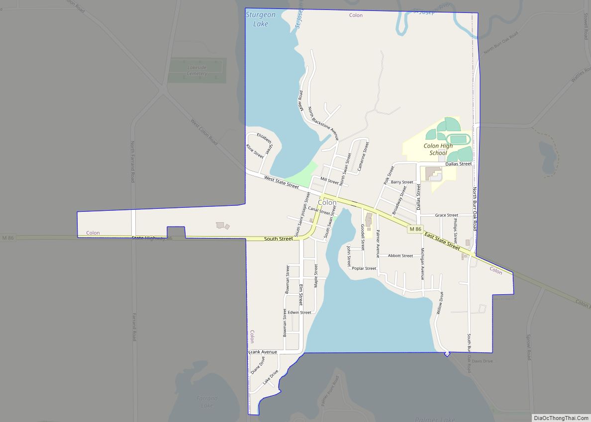 Map of Colon village