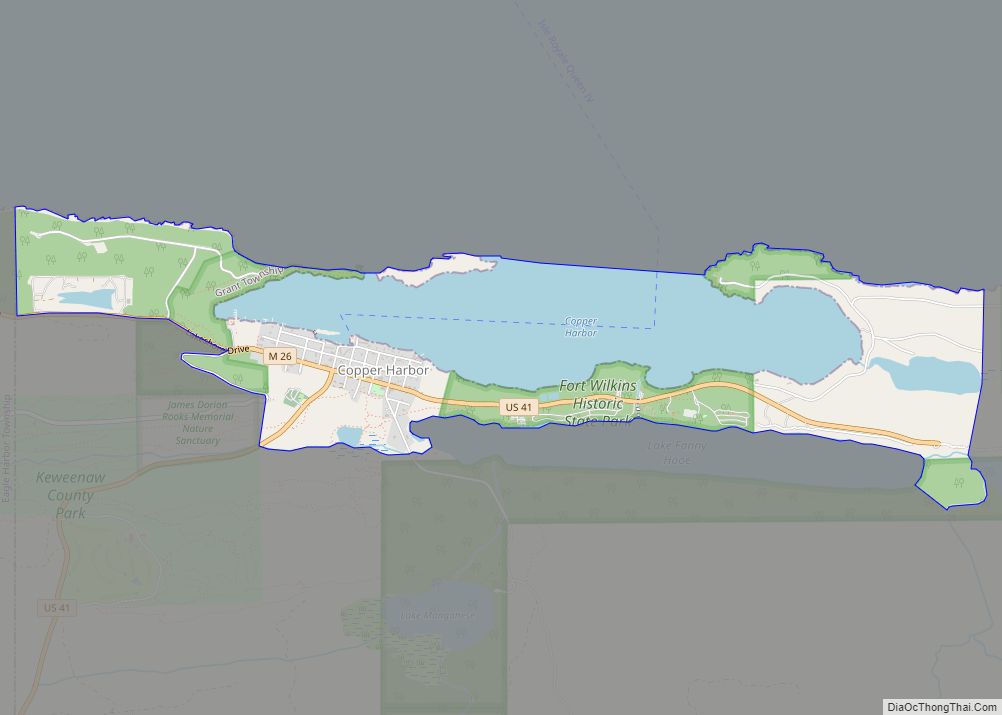 Map of Copper Harbor CDP