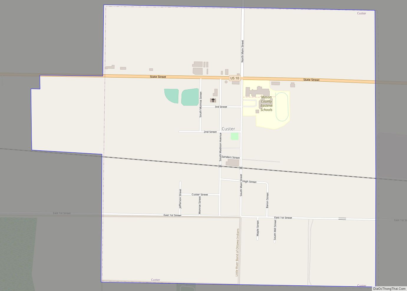 Map of Custer village