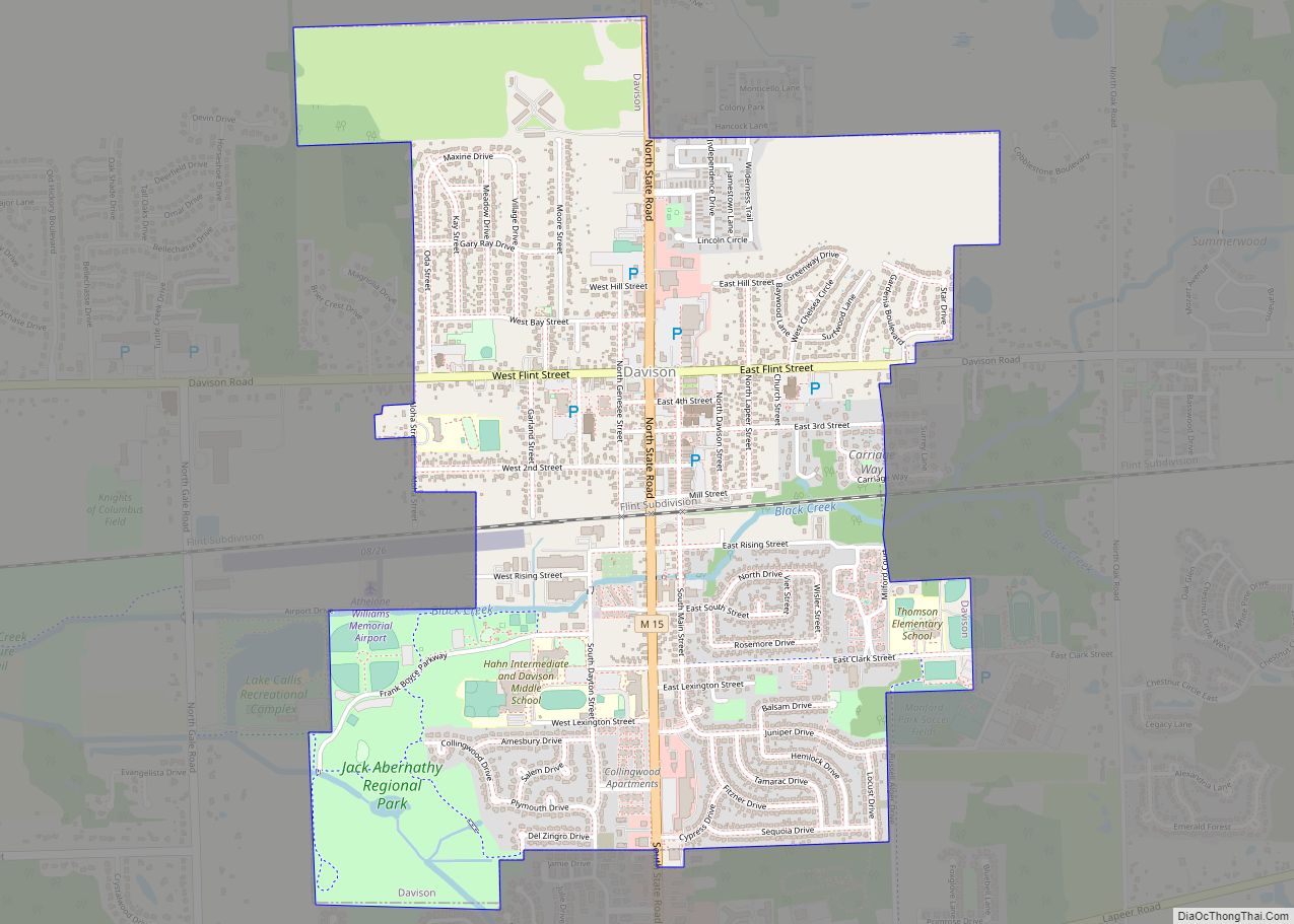 Map of Davison city