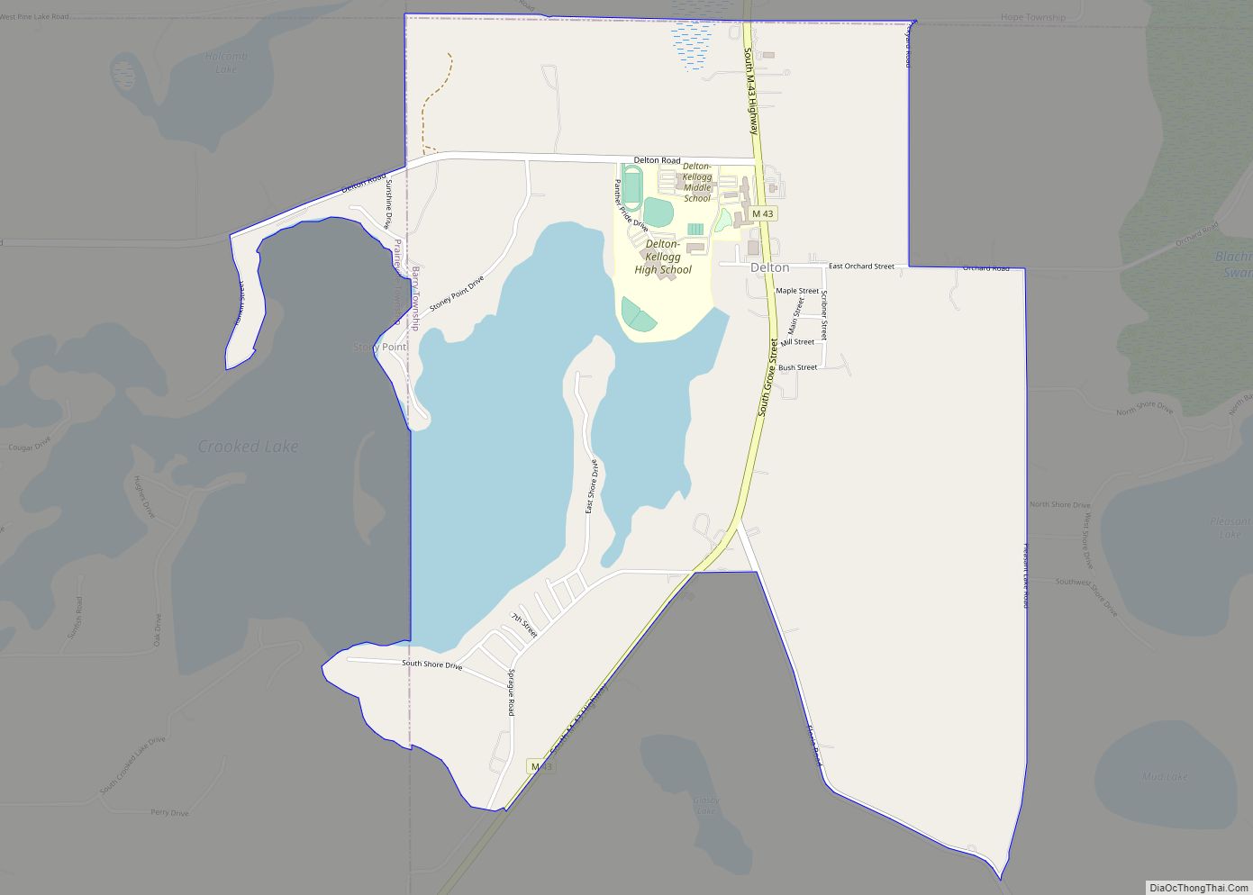Map of Delton CDP