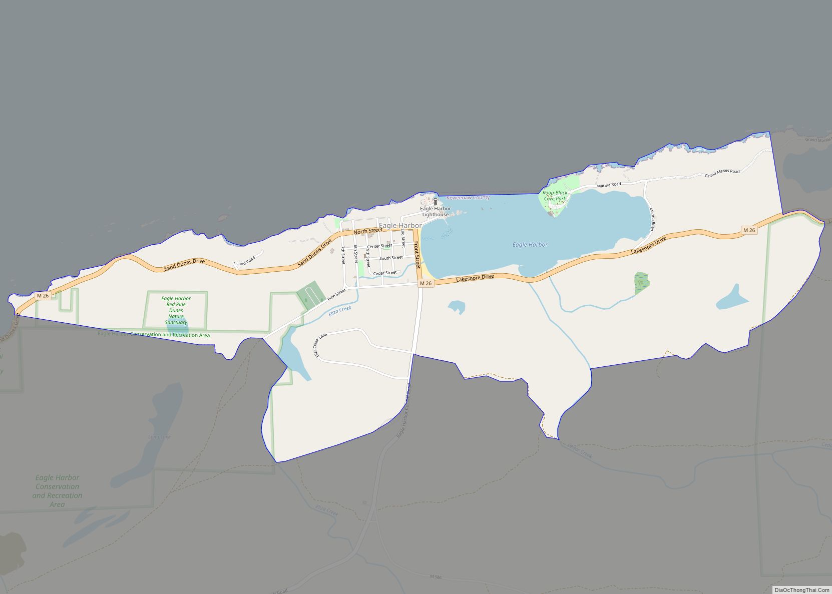 Map of Eagle Harbor CDP, Michigan
