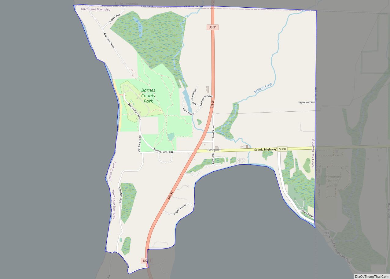 Map of Eastport CDP, Michigan
