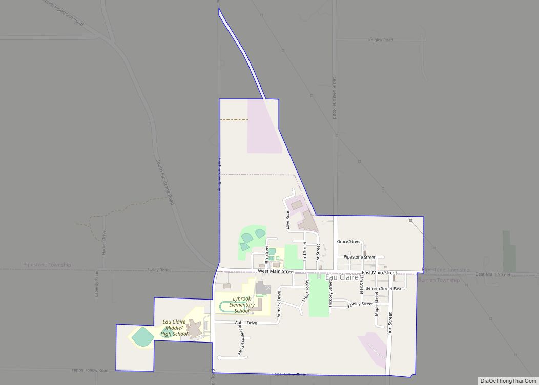 Map of Eau Claire city
