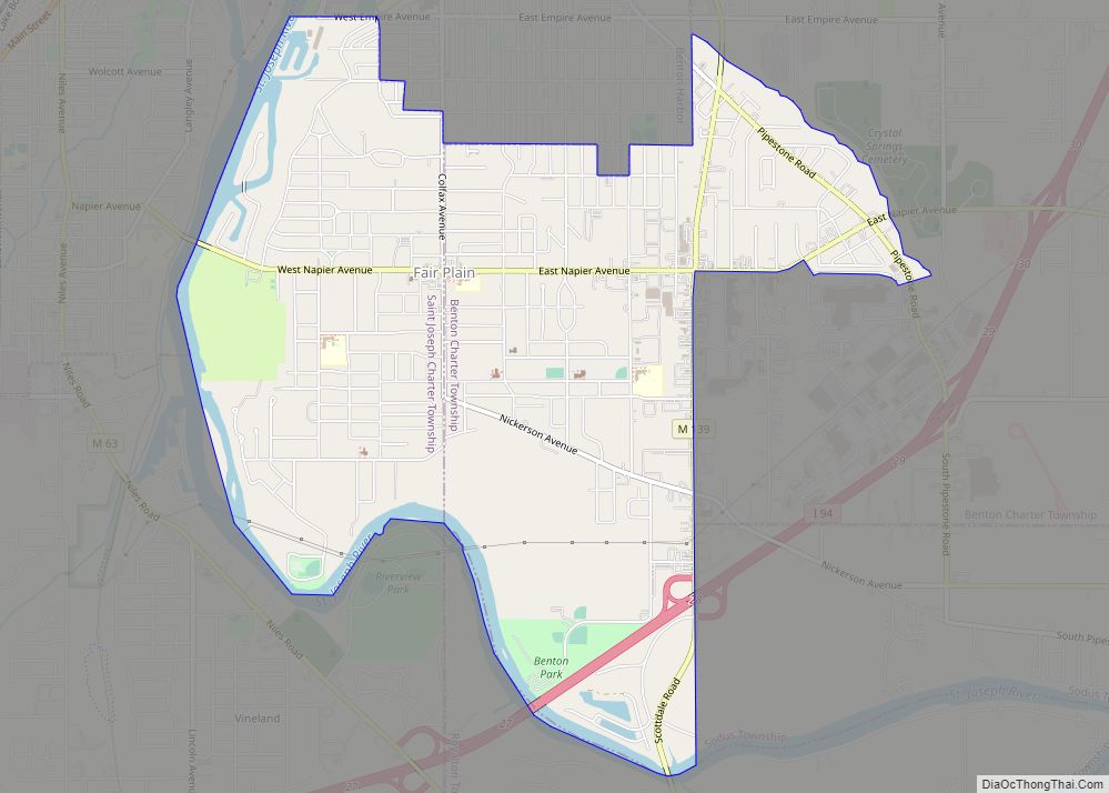 Map of Fair Plain CDP