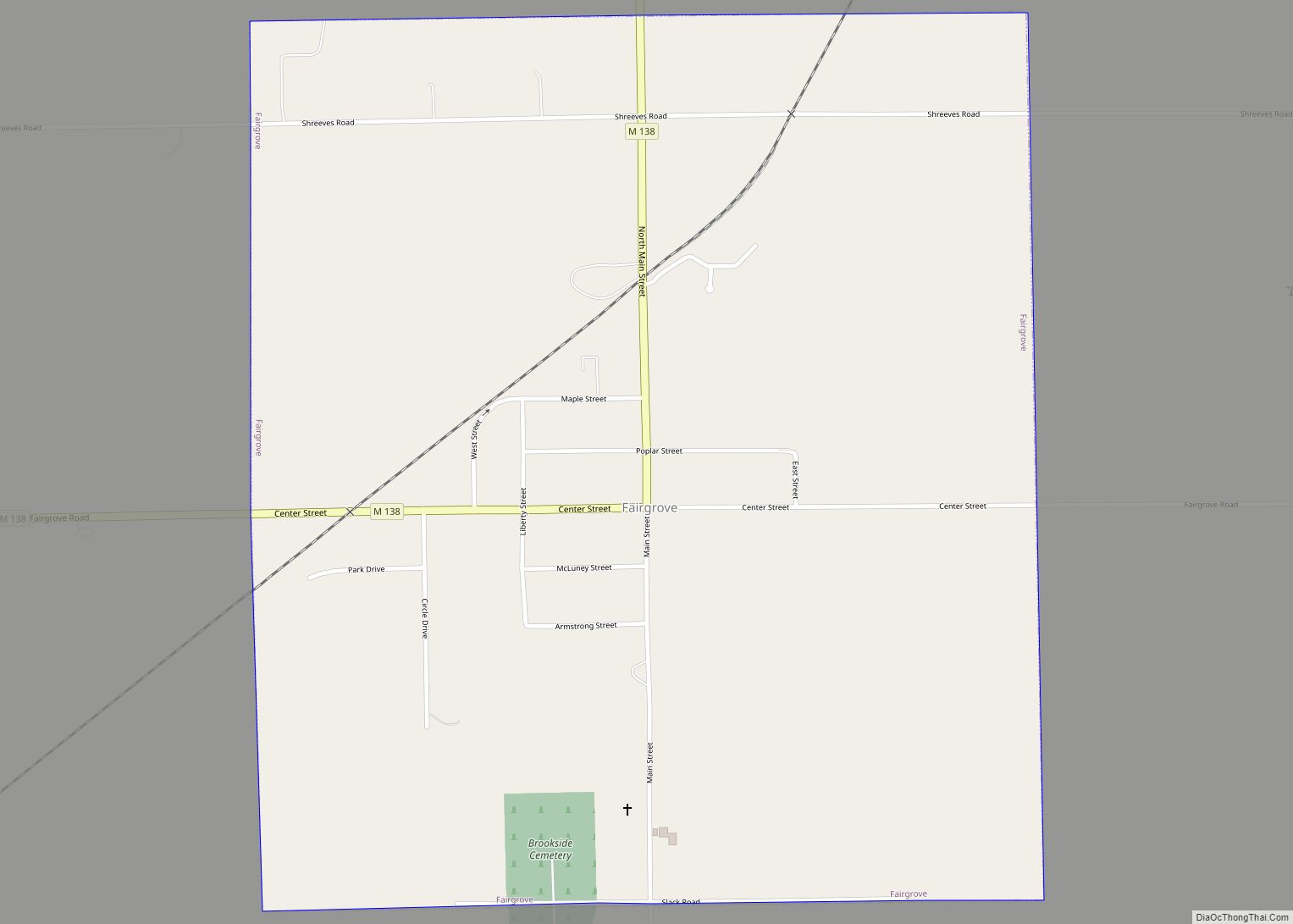 Map of Fairgrove village