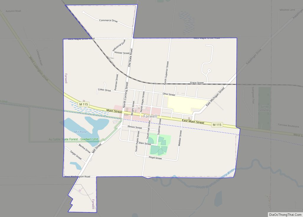 Map of Farwell village