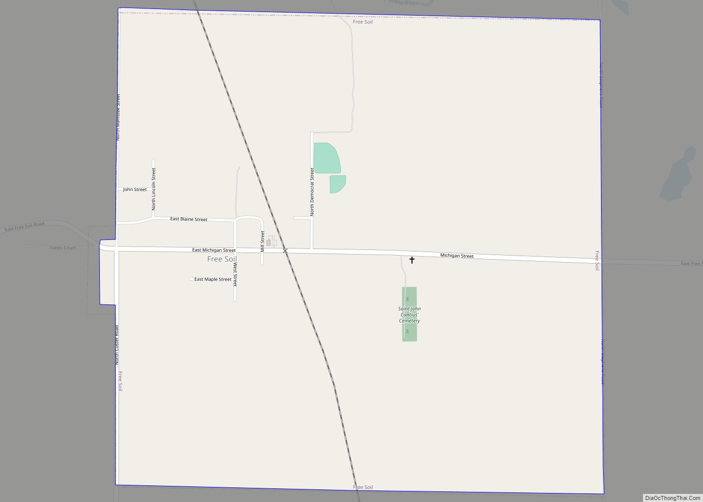 Map of Free Soil village