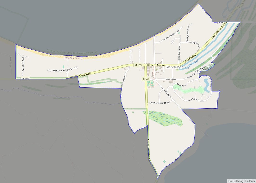 Map of Glen Arbor CDP