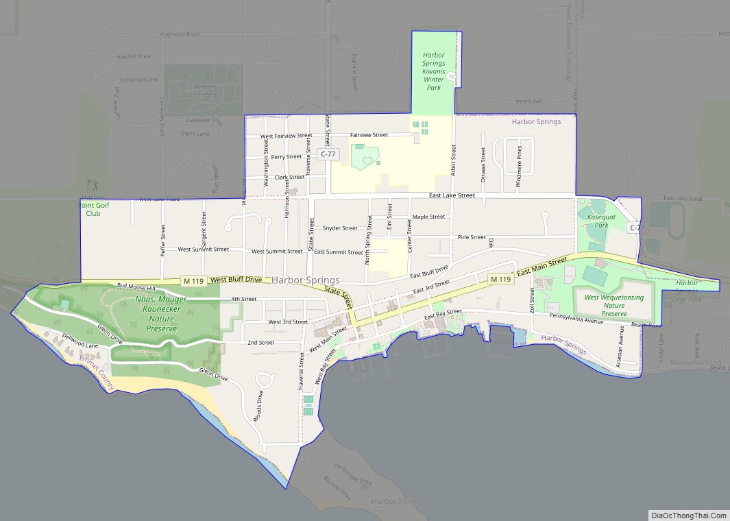 Map of Harbor Springs city