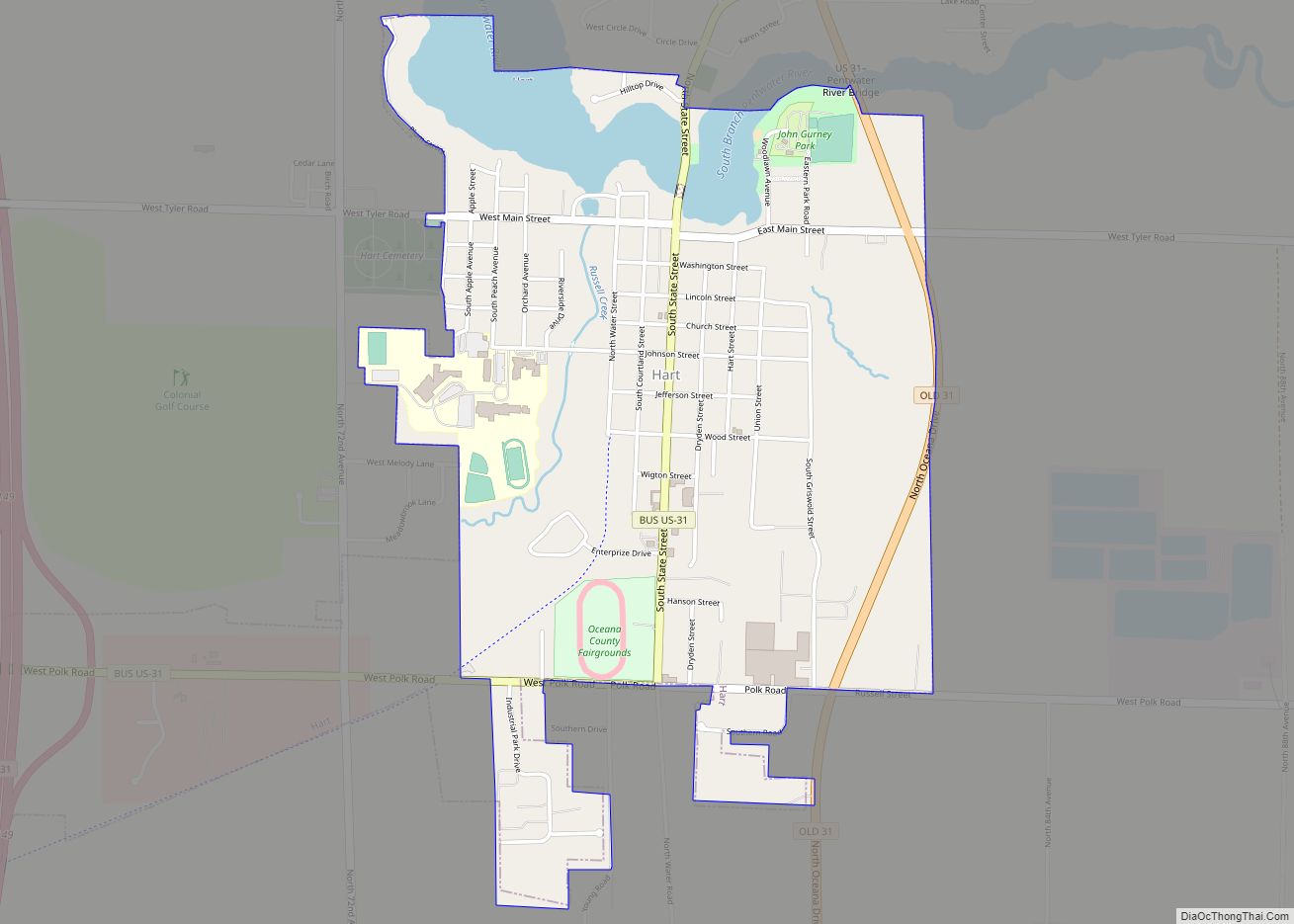 Map of Hart city