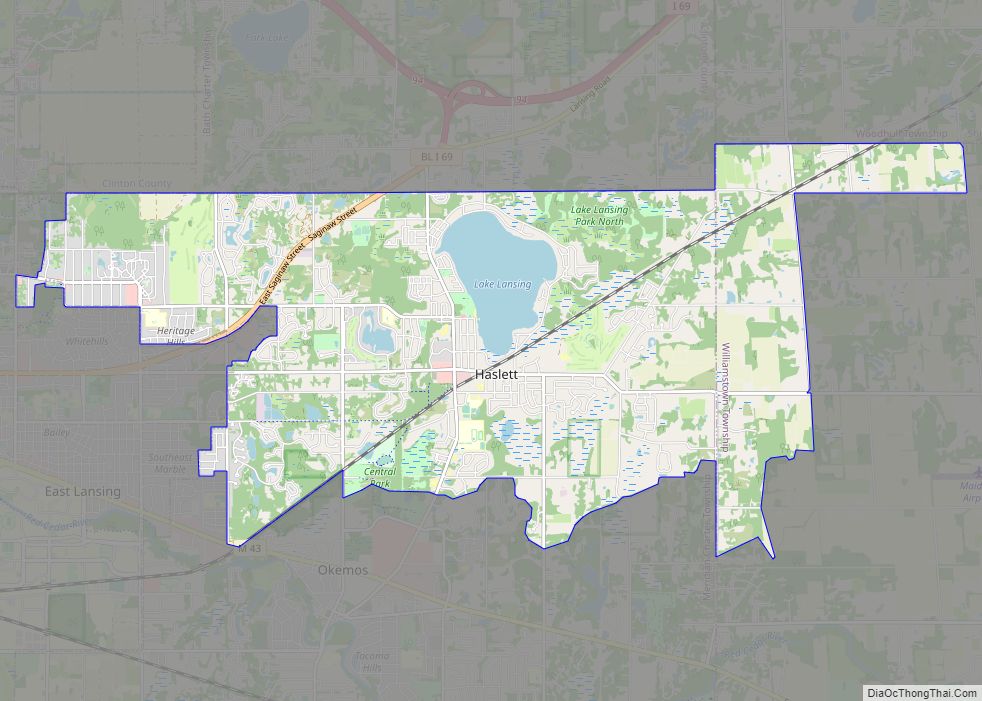 Map of Haslett CDP