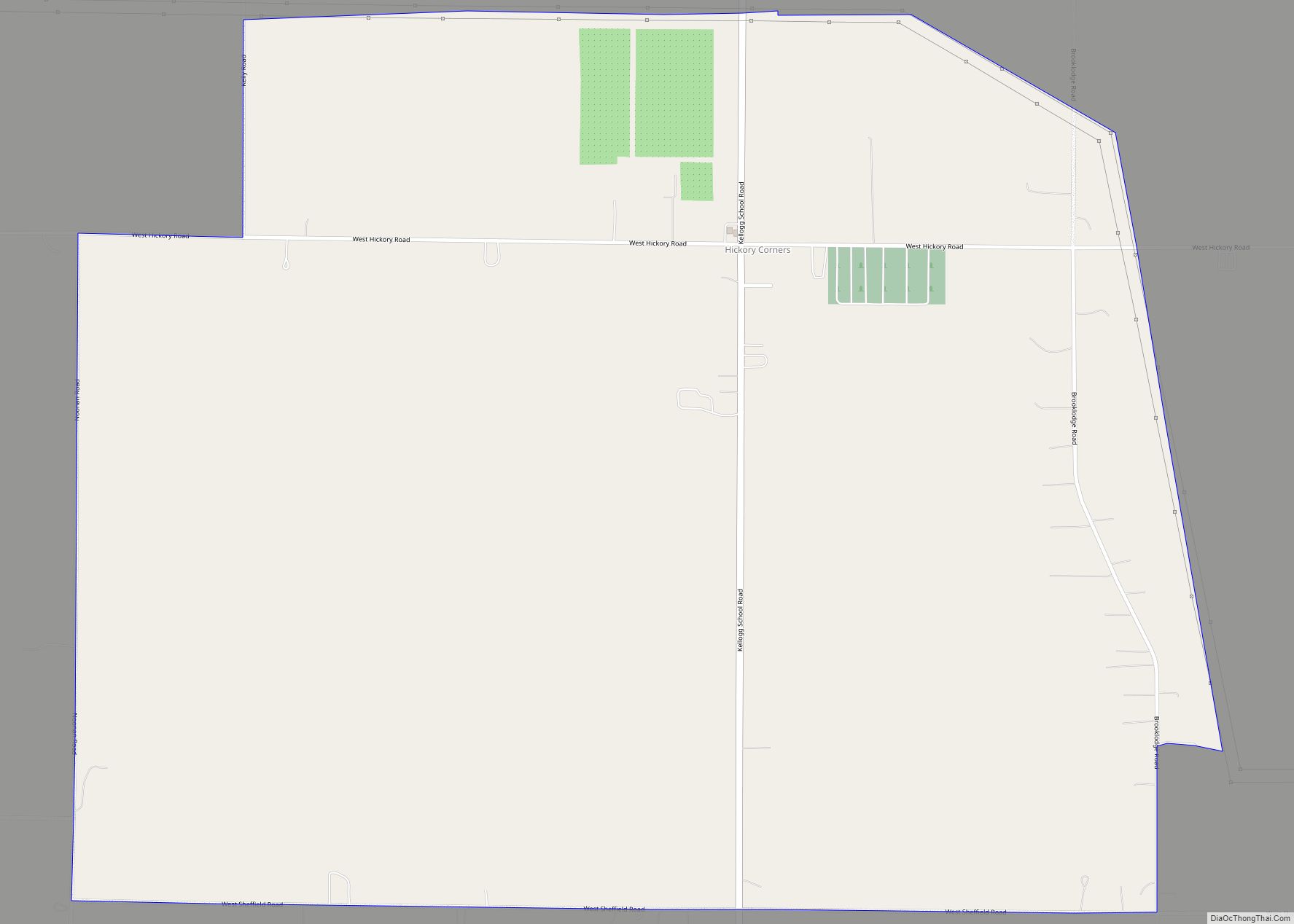 Map of Hickory Corners CDP