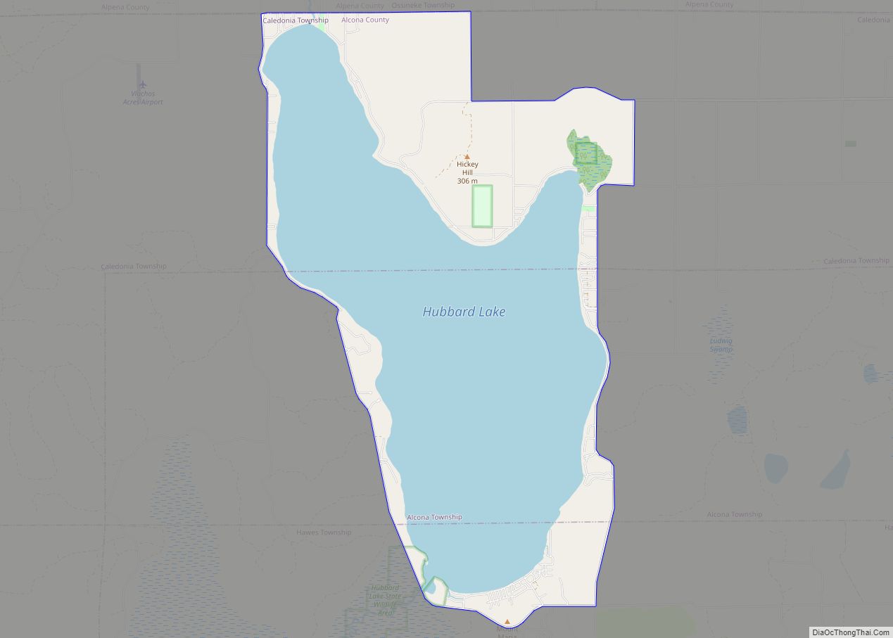 Map of Hubbard Lake CDP