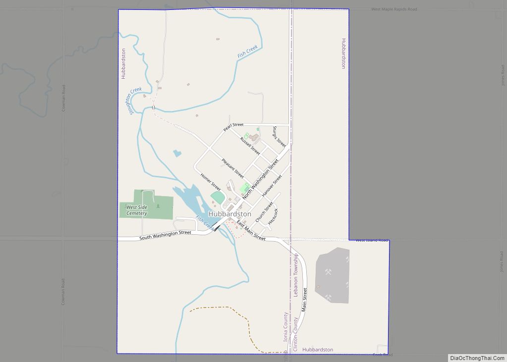 Map of Hubbardston village