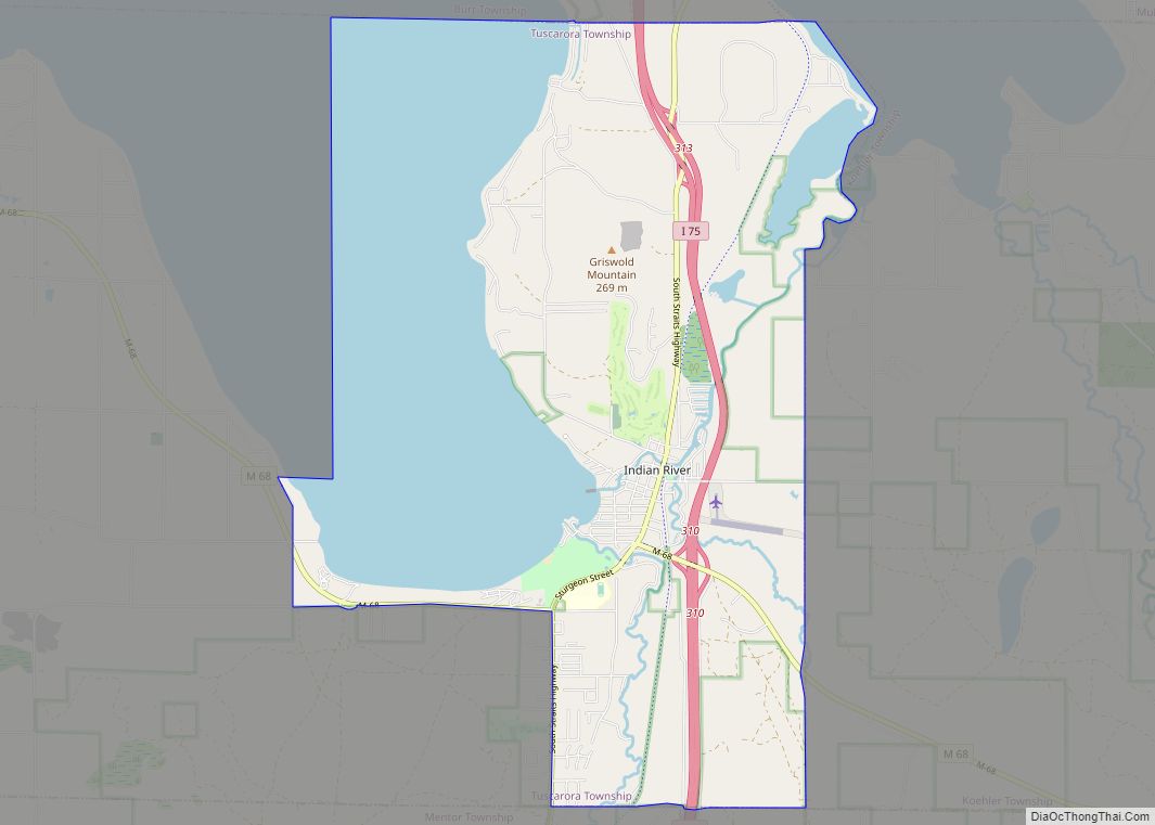 Map of Indian River CDP