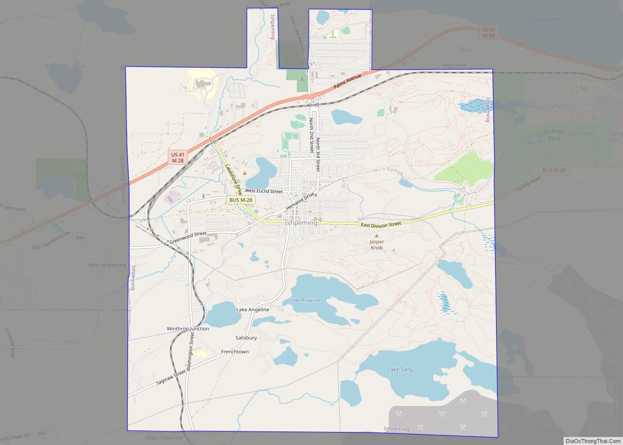 Map of Ishpeming city