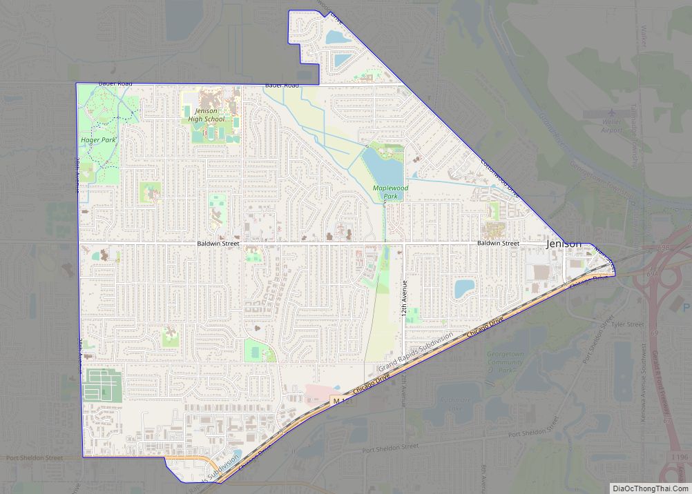 Map of Jenison CDP