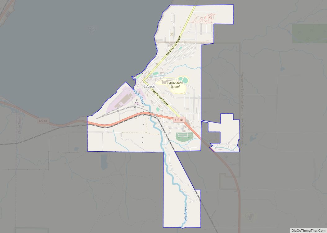 Map of L'Anse village