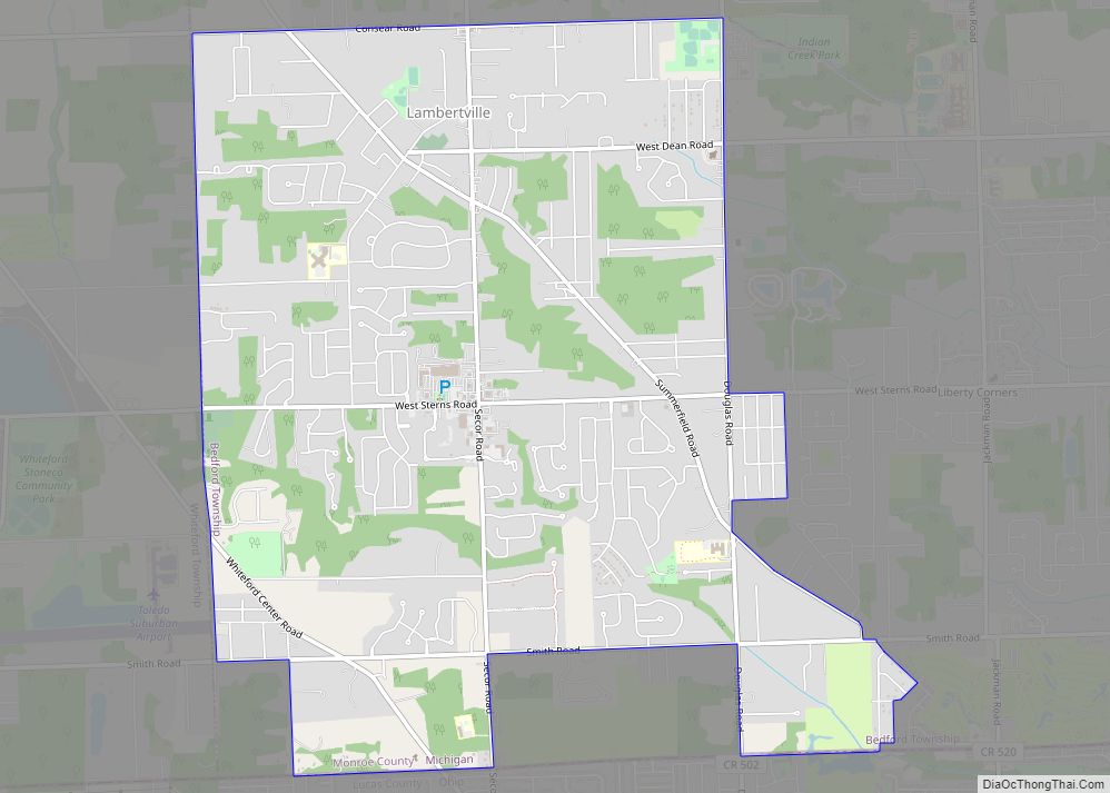 Map of Lambertville CDP