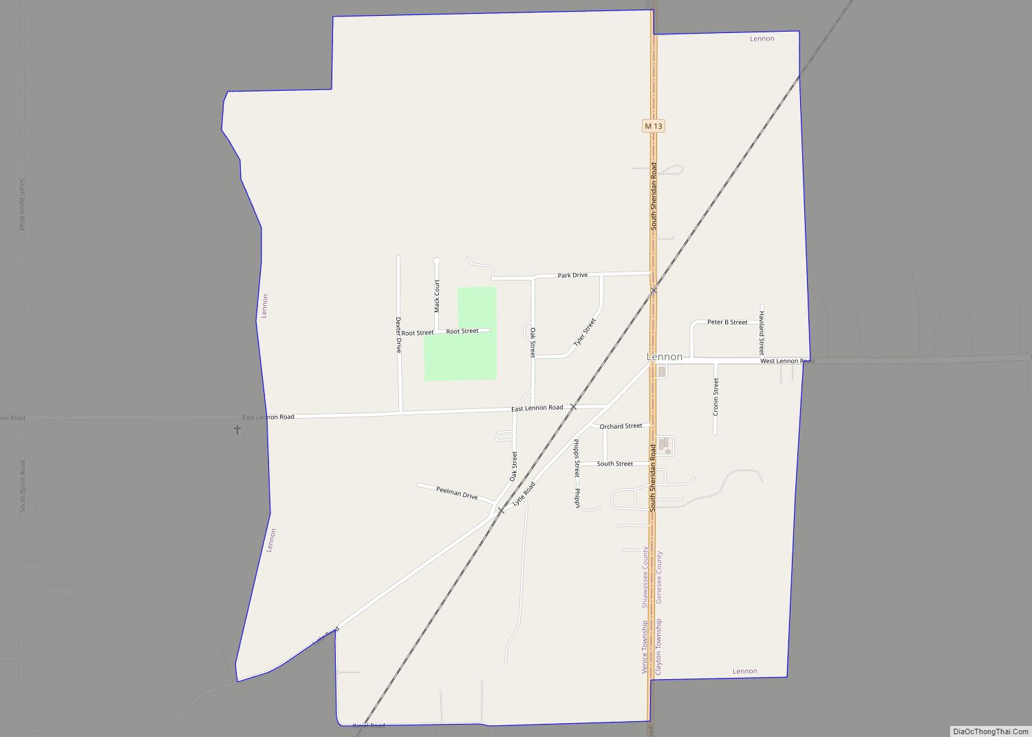 Map of Lennon village