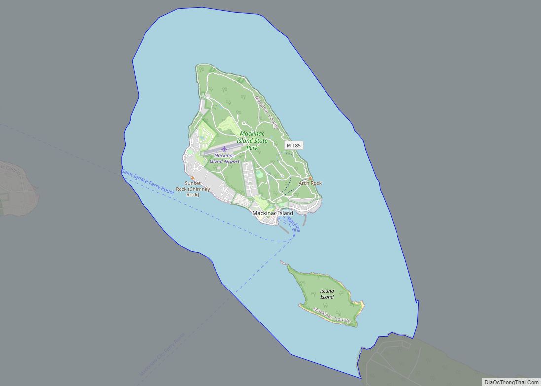 Map of Mackinac Island city