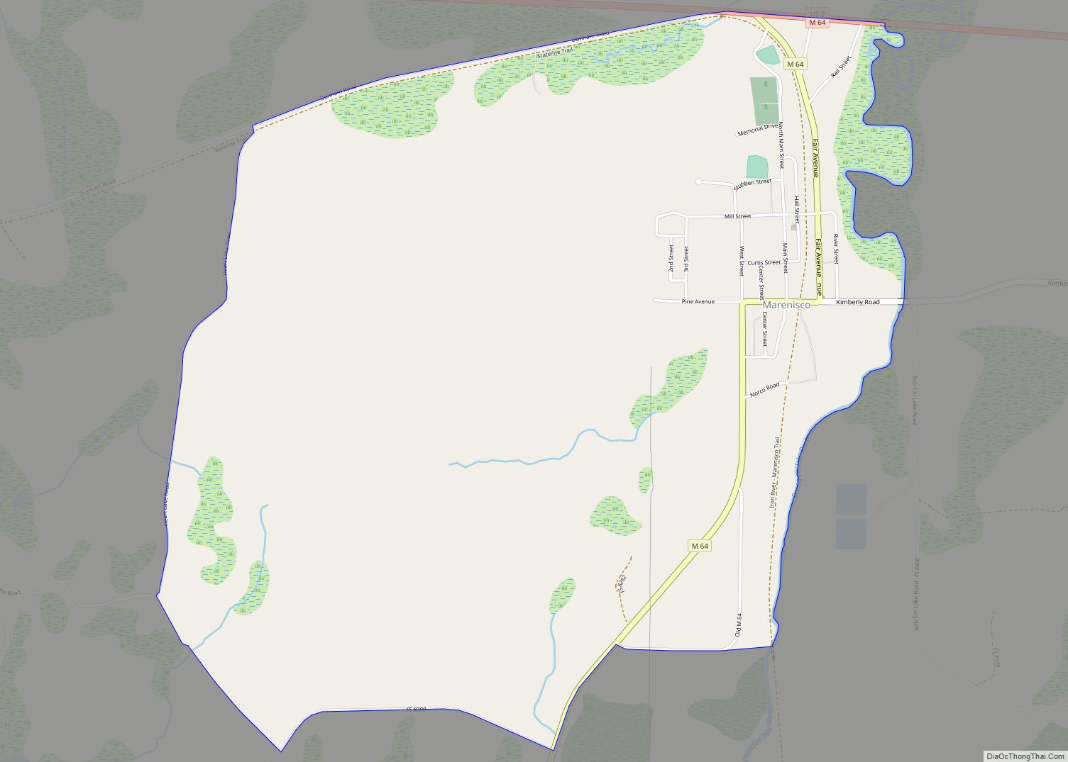 Map of Marenisco CDP