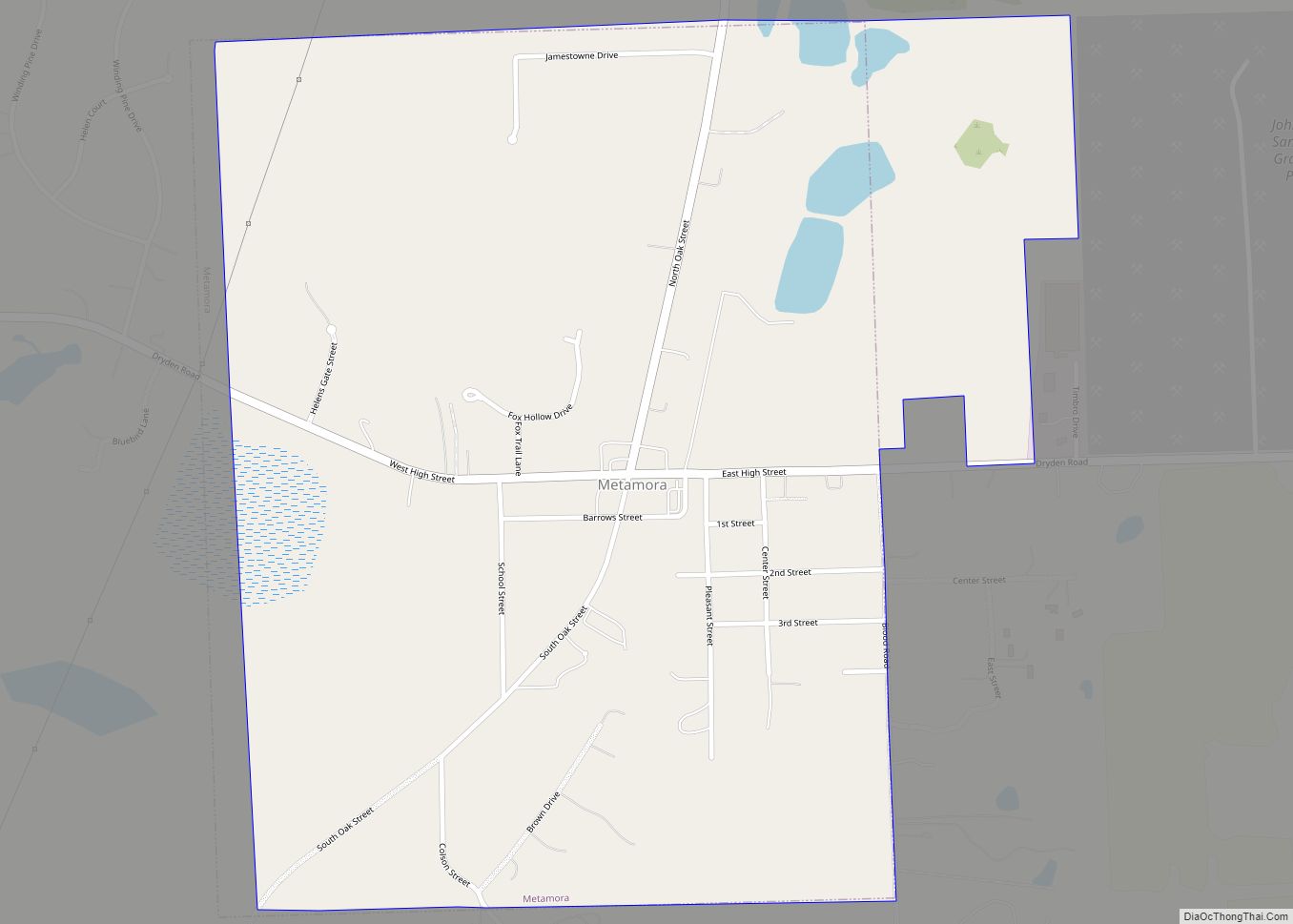 Map of Metamora village, Michigan