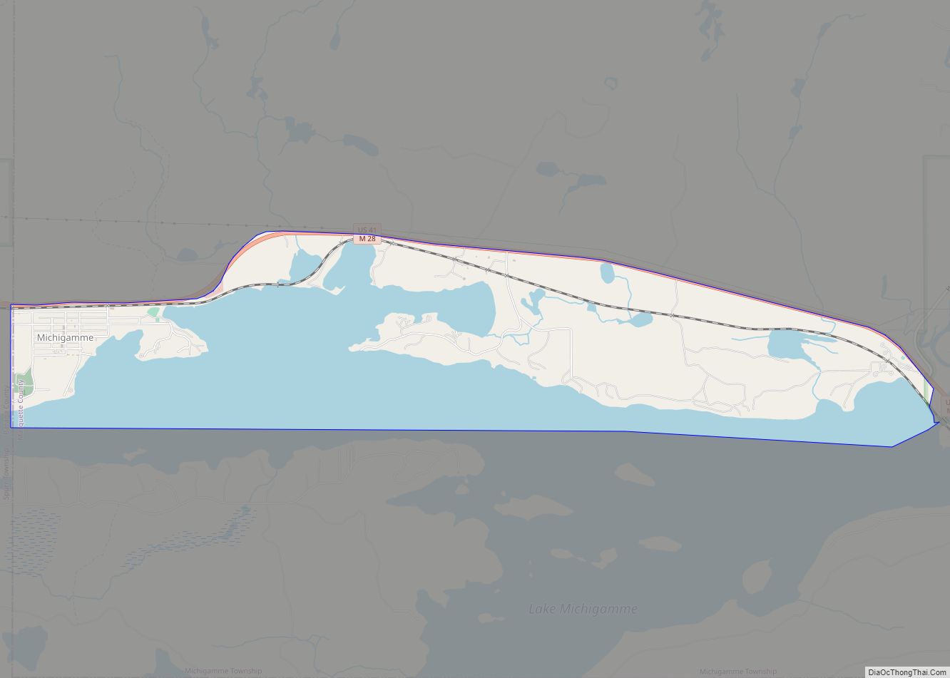 Map of Michigamme CDP