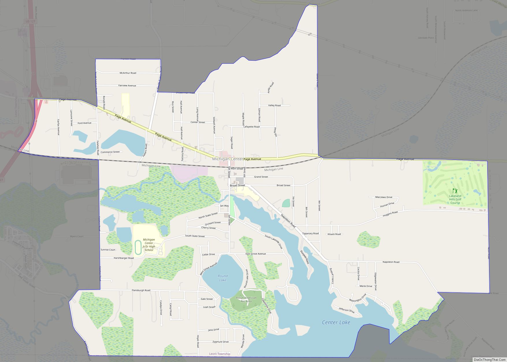 Map of Michigan Center CDP