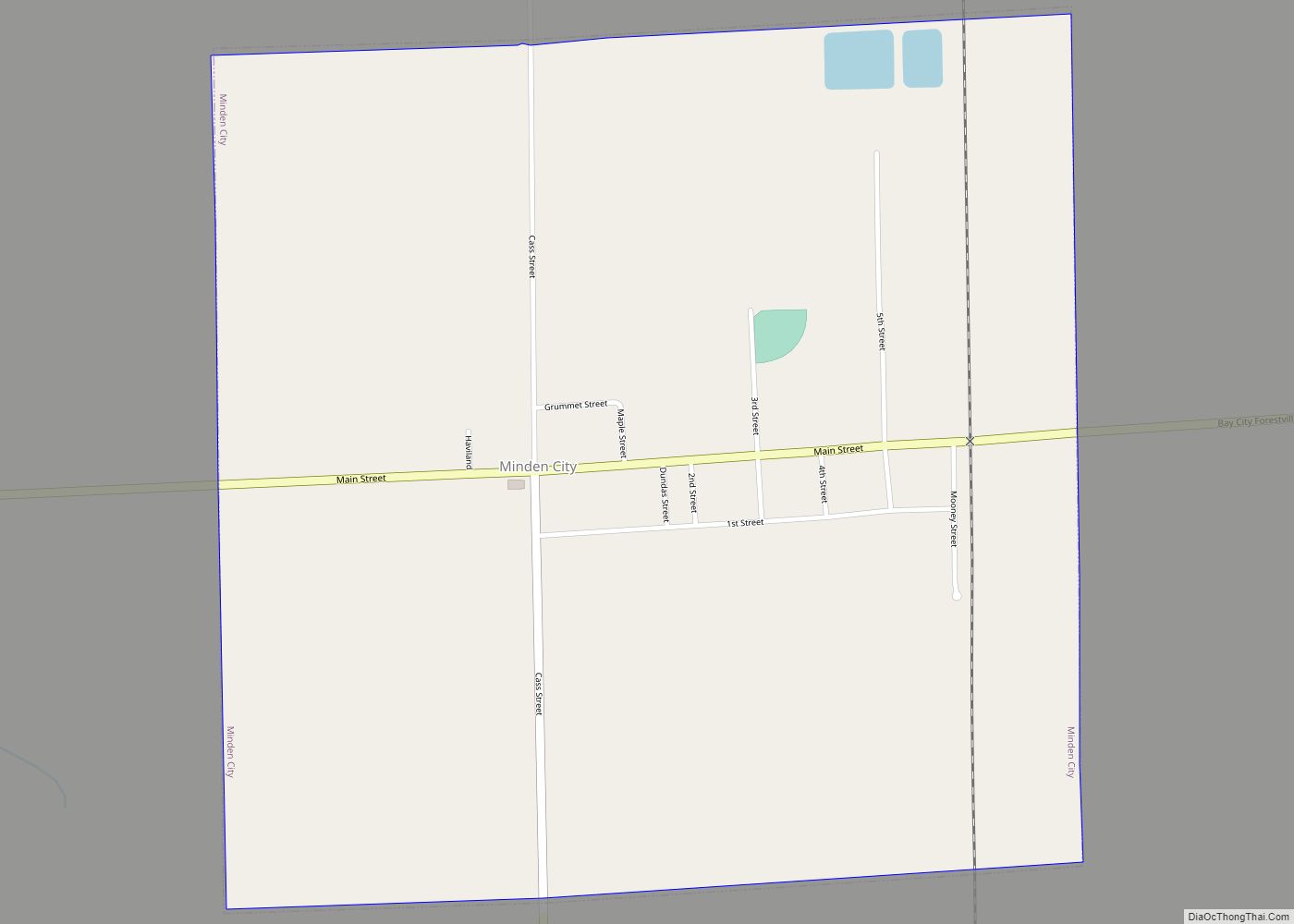 Map of Minden City village