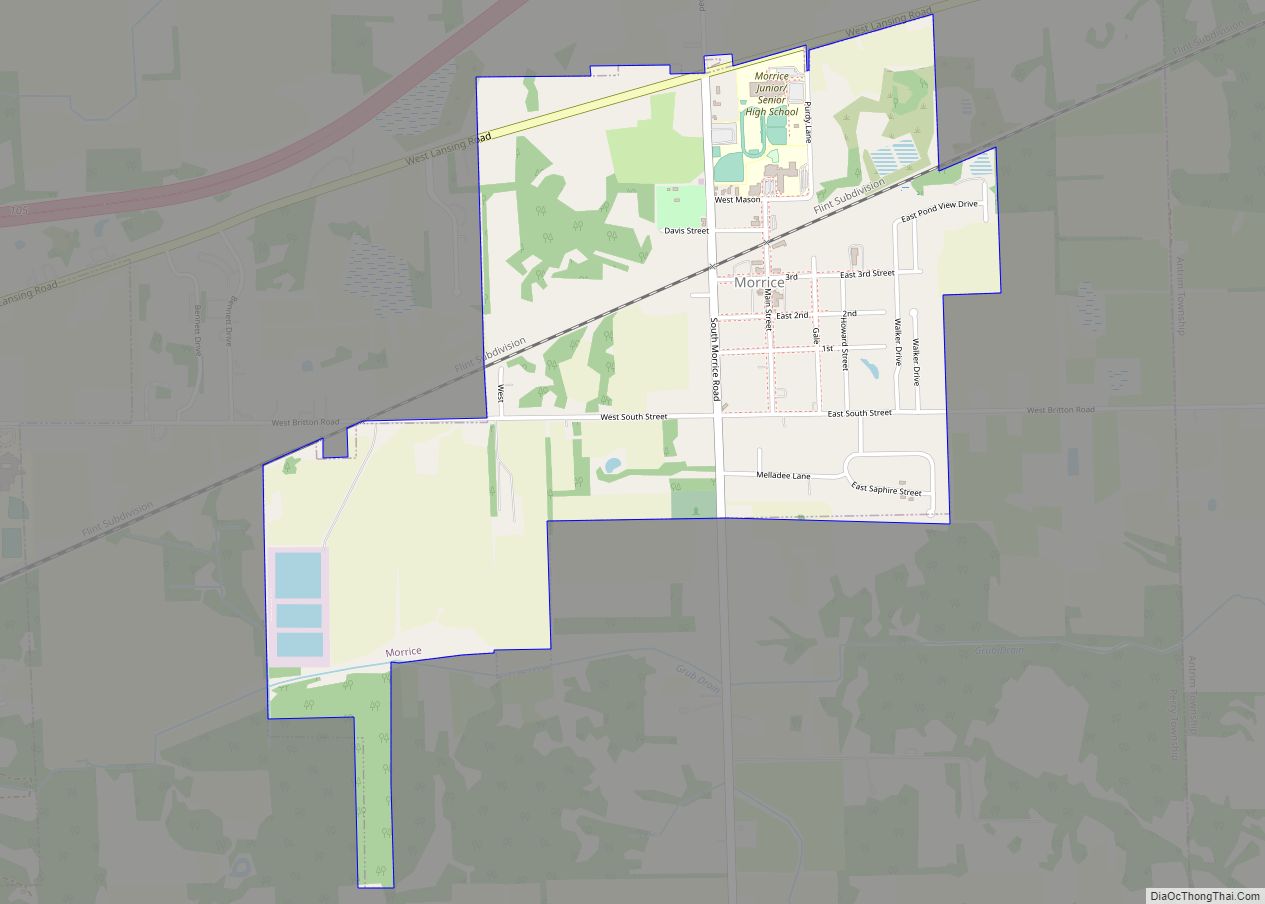 Map of Morrice village