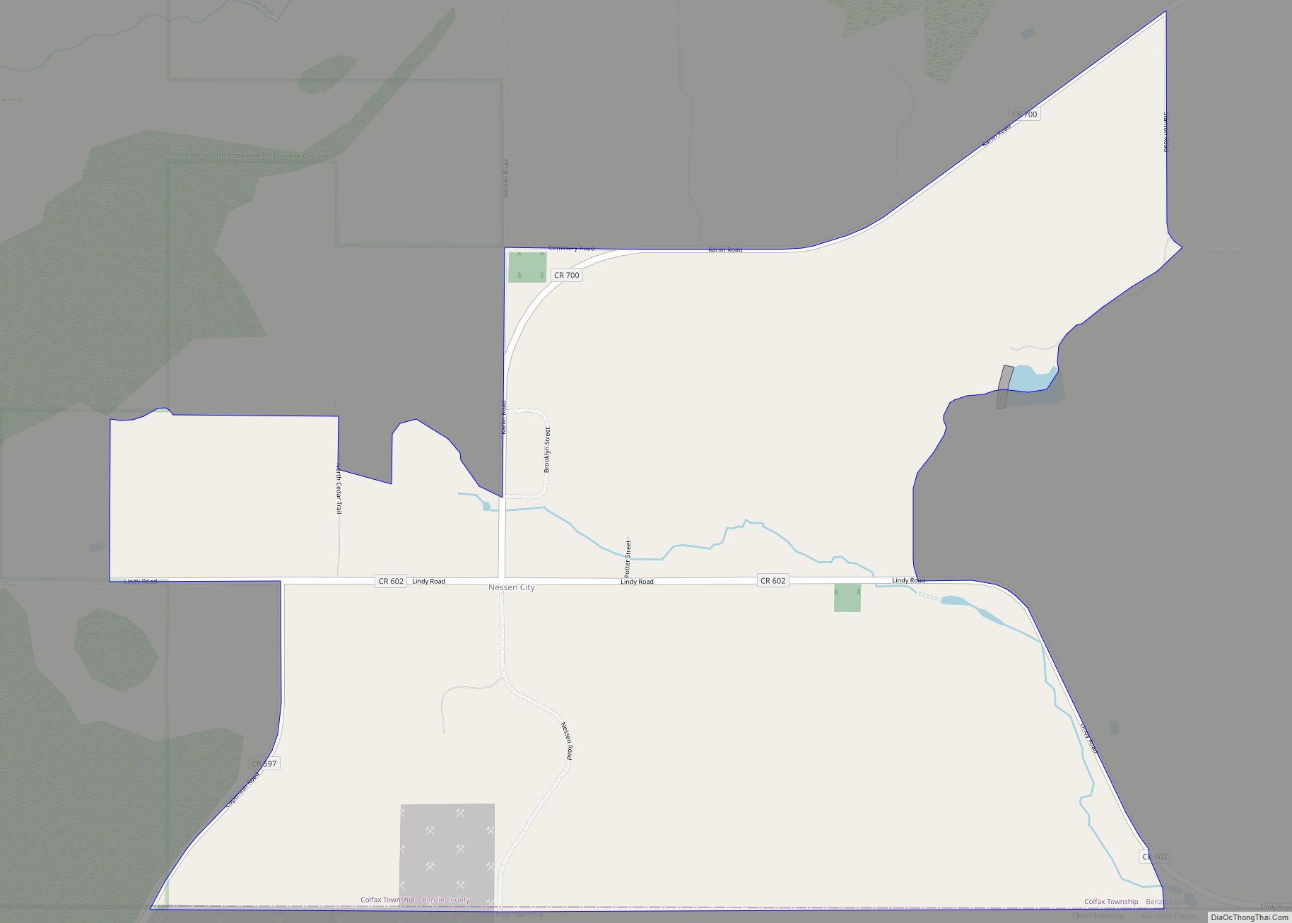 Map of Nessen City CDP