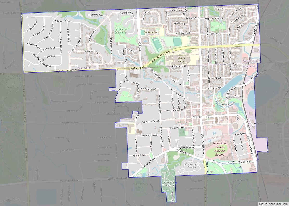 Map of Northville city
