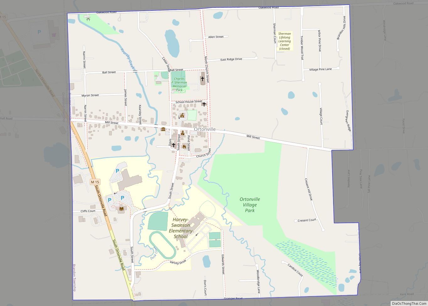 Map of Ortonville village