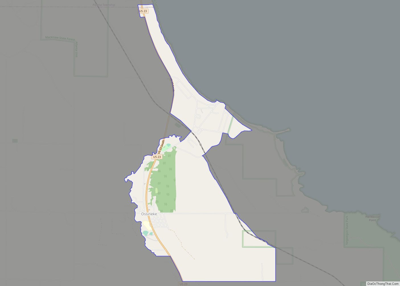 Map of Ossineke CDP