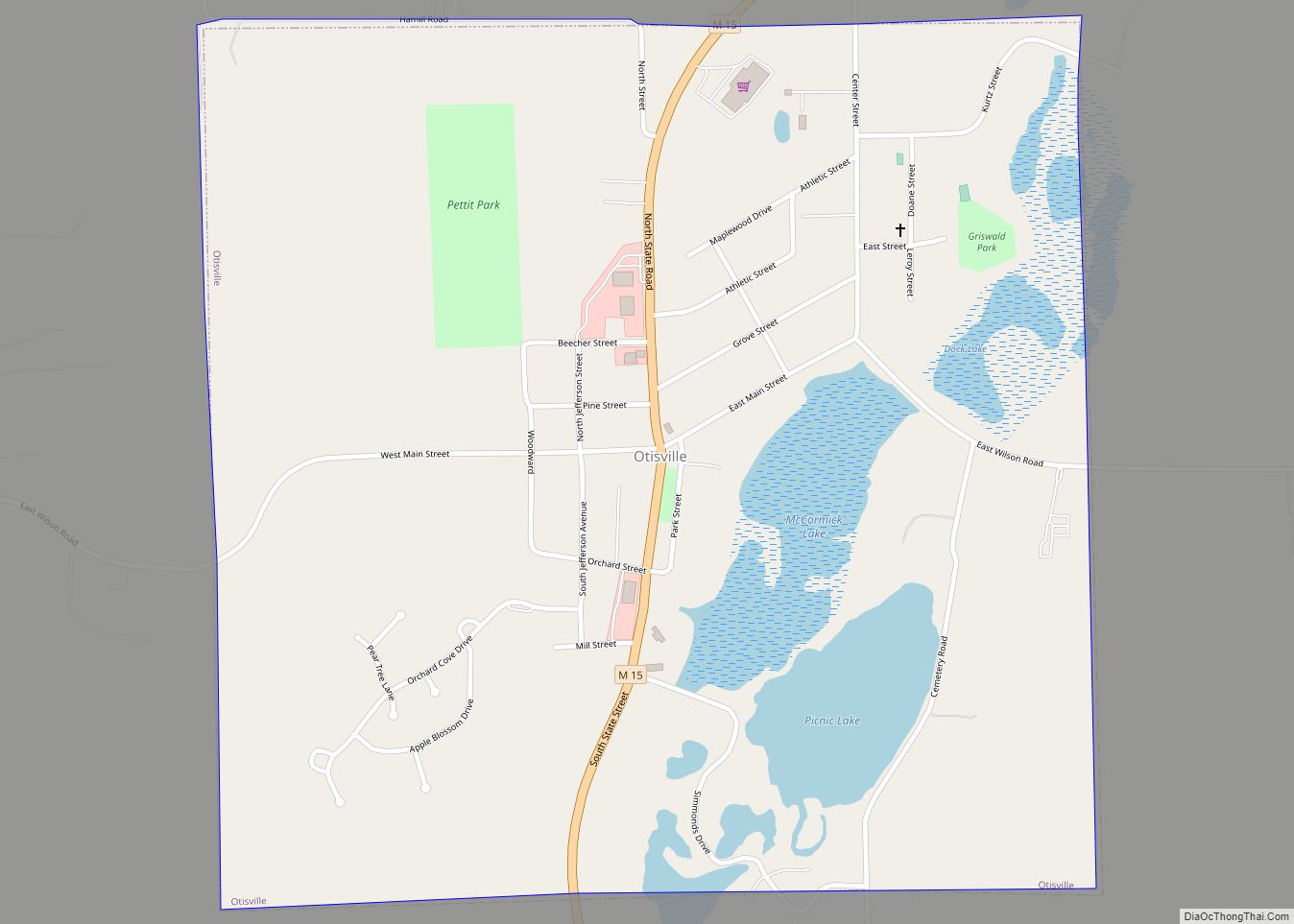 Map of Otisville village